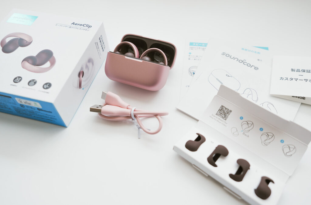 【付属品】Anker「Soundcore AeroClip」イヤーカフ型ワイヤレスイヤホン